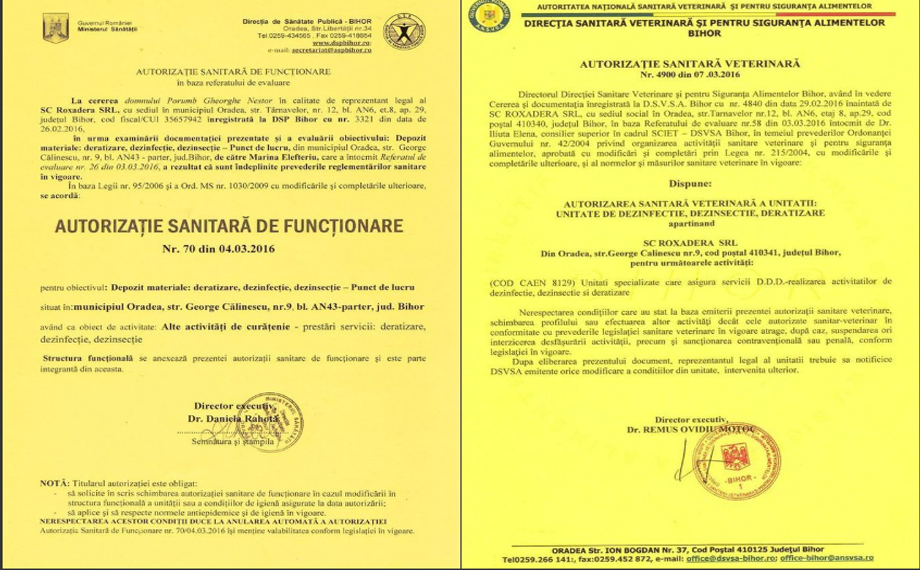 Autorizatii Deratizare Cluj Roxadera